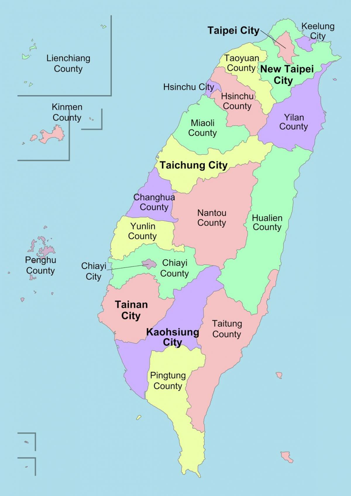 taiwan county map